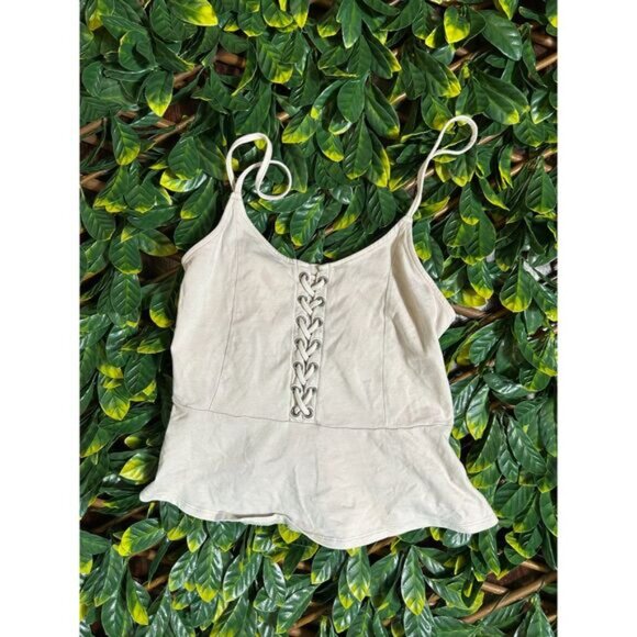 American Eagle Beige Corset Tank Top Size Medium - Picture 3 of 5